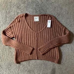 Mauve Pink Lowcut Sweater